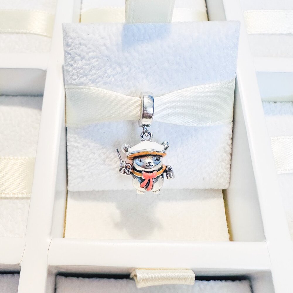 925 Sterling Silver Sanrio Pompompurin Dangle Charm Fits Pandora Charm Bracelets